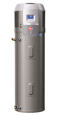 Electric hybrid water heater from Rheem installation repair